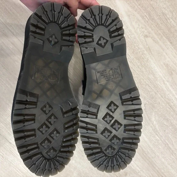 Dr Martens Adrian Quad Loafers Mens Sz 10 Women 11 Black Leather Tassel Platform - Picture 7 of 8